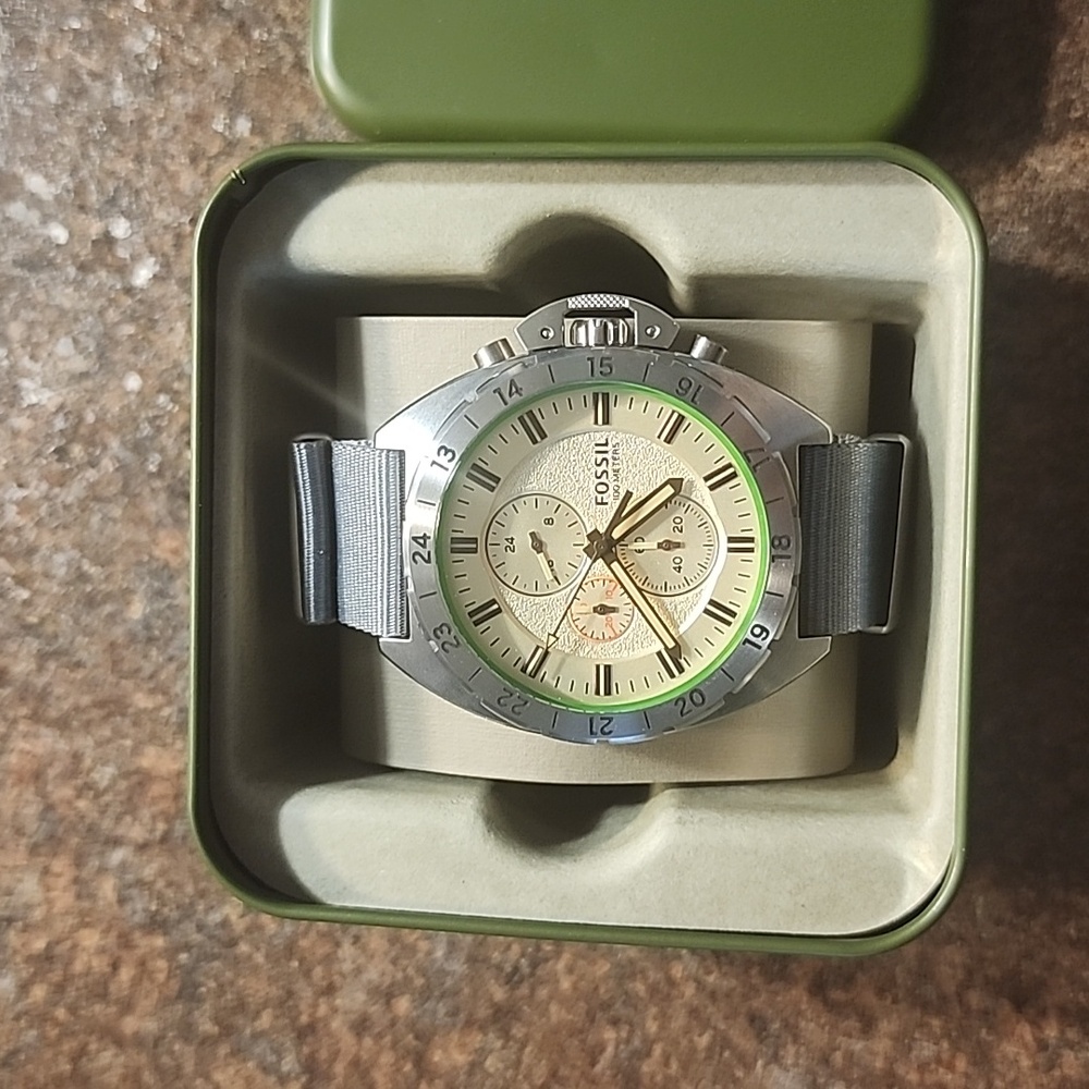 Fossil Watch- Breaker Chronograph with Nylon Strap